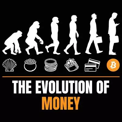 Evolution Of Money Cryptocurrency Bitcoin - Mens Funny Novelty T-Shirt Tshirts • $23.75