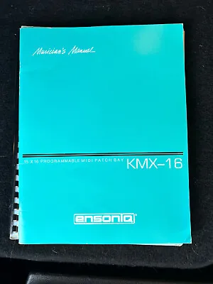 Ensoniq KMX16 15x16 Programmable MIDI Patch Bay Musician Owners Manual Original • $22.95