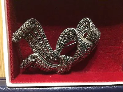 Vintage Marcasite Brooch • $200