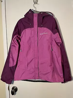 Women’s MontBell Thunder Pass Rain Jacket Burgundy Fuchsia Pink Sz M • $70