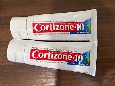 Lot Of 2 Cortizone-10 CREME With ALOE Max Strength 2oz Tube NEW SAVE!!! • $15.99