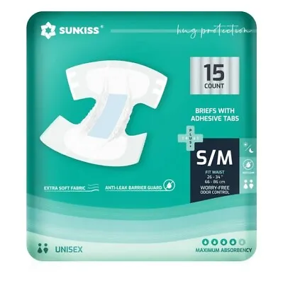 £9.99 • Buy TrustPlus Adult Diapers Maximum Absorbency, Incontinence Briefs S/M 15 Count 
