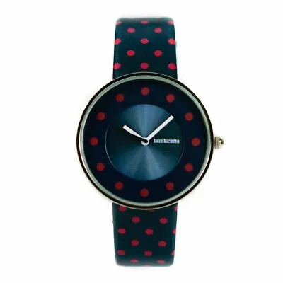 Lambretta Ladies Analogue Watch Blue Leather With Red Dots 2104DRE - New In Box • £24.99