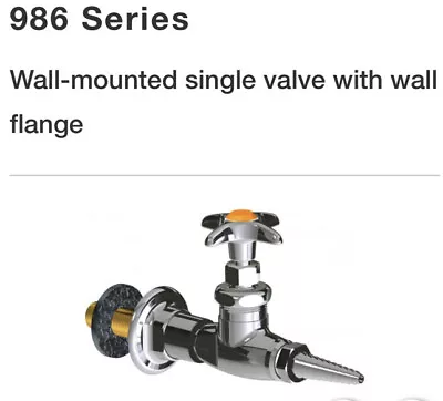 Chicago Faucets 986-WSV937CHAGVCP Wall Flange Needle Gas Valve FACTORY SEALED • $68