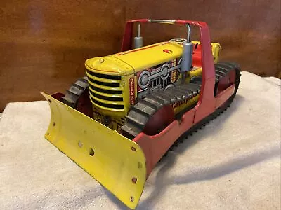 Vintage 1950’s Marx Tin Litho Wind Up Heavy Duty Diesel Caterpillar Toy Tractor • $119.95