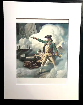 N .C. Wyeth  Captain John Paul Jones  11 X 14 Matted Art Print-1940 • $24.99