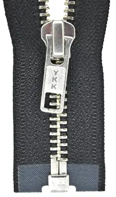 YKK Zip From 50-100 CM 5mm Metal Silver Coloured Black 1 Weg Divisible • $12.11