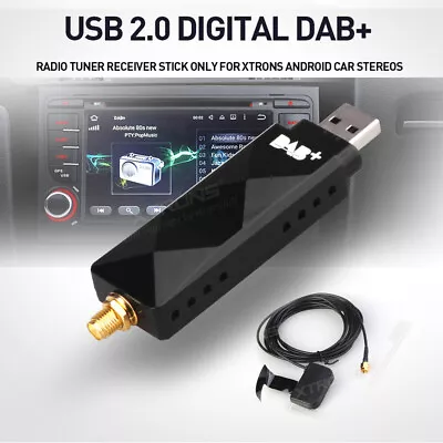 USB DAB+ Digital Radio Tuner DAB Dongle Receiver For Car Stereo Audio Head Unit • £39.99