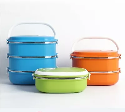 $29.99 • Buy Multiple Layered Stainless Steel Insulated Bento Lunch Box Food Container