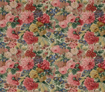 £79.99 • Buy SANDERSON CURTAIN FABRIC  Rose & Peony  2.6 METRES 100% COTTON BACKCOATED RED