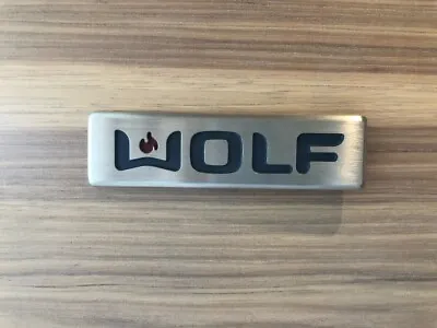 $89.52 • Buy Wolf Stove Range Oven Hood Decal Nameplate Emblem Logo Placard 3M Adhesive | USA