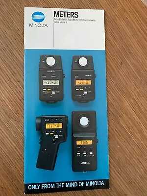 Minolta Meters Catalog  • $8.99