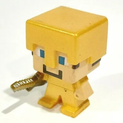 Minecraft Mini-Figures 1  Steve In Gold Armor Sword Mini Action Figure Mojang • $5