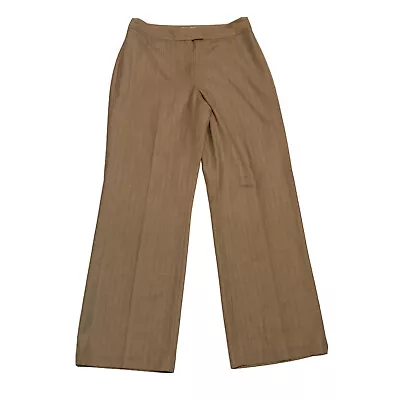 Amanda Smith Classy Career Dress Pants ~ Tan ~ Sz 10 ~ Lined ~ Mid Rise  • $10.49