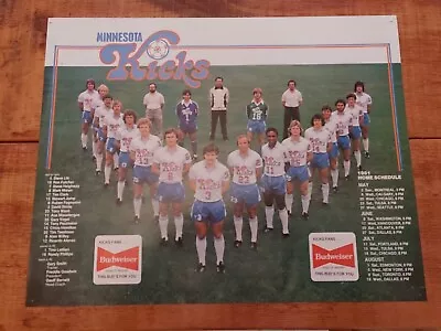 Minnesota Kicks Poster 1981 - EXCELLENT CONDITION! • $25