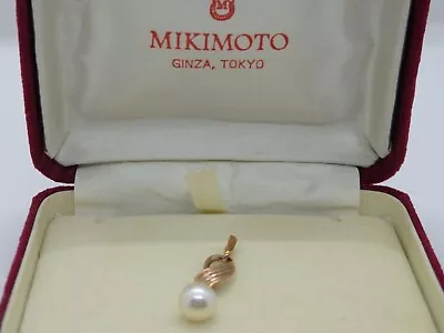 MIKIMOTO Pendant Top Akoya Pearl K14 Yellow Gold Pearl 7mm • $165