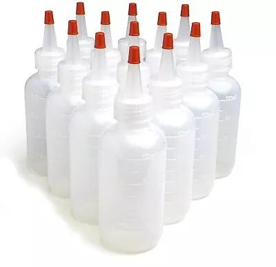 Bastex 13 Pack 4 Ounce Plastic Squeeze Bottles With Caps And Measurements. • $10.99