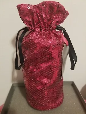 Victorias Secret Hot Pink Sequin Bling Sparkle Drawstring Storage Bag NWT • $9.49