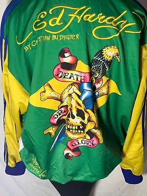 Ed Hardy By: Christian Audigier  Brazil Jacket Death By Glory Size 2XL • $89.95