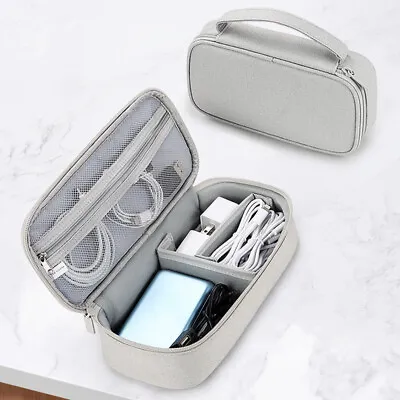 Portable Cable Bag Organizer Digital Charger Gadget Power Bank Accessories Case • £6.83