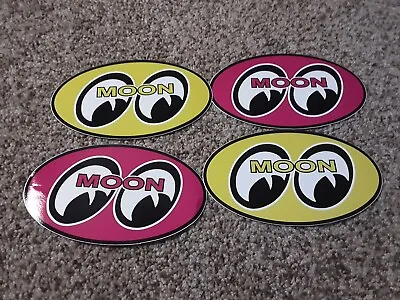 Lot Of 4 Moon Eyes Racing Decals Stickers NHRA Hot Rod Rat Rod Goodguys  • $10.95