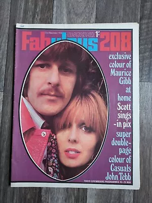 Fabulous 208 Magazine 23rd November 1968-Scott/Maurice Gibb/John Tebb • £7