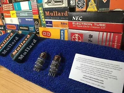 2 NOS Mullard Mitcham CV455 R7J Code 1967 ~ ECC81 12AT7 Gt Brit Audio + FreePost • $295