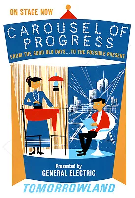 Disneyland Carousel Of Progress – 1960s Vintage Poster • $19.95