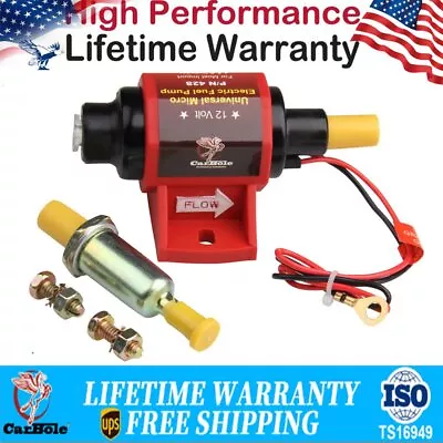 Universal 42S Electric Fuel Pump 2-3.5PSI Low Flow Pressure For Gasoline Polymer • $24.99