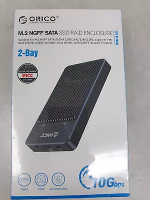 Orico M.2 NGFF SATA SSD Raid Enclosure 2-Bay New Sealed M2n210-RC3 • $50