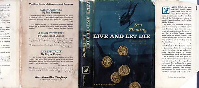 IAN FLEMING - LIVE AND LET DIE - RARE 1ST 1955 W/DJ NPC • $449.99