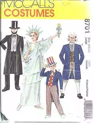 8701 UNCUT McCalls SEWING Pattern America Patriotic Costume History Halloween  • $5.59