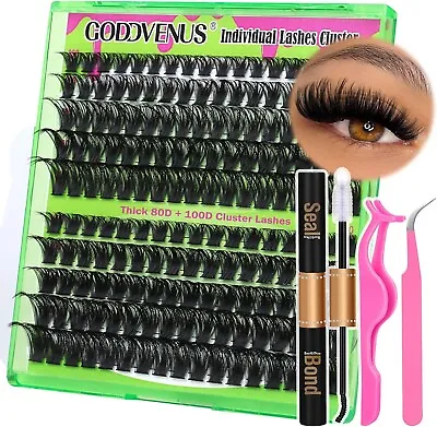 Cluster Lashes Glue Bond And Seal Thick Eyelash Extension Kit Individual Eyelash • £12.89