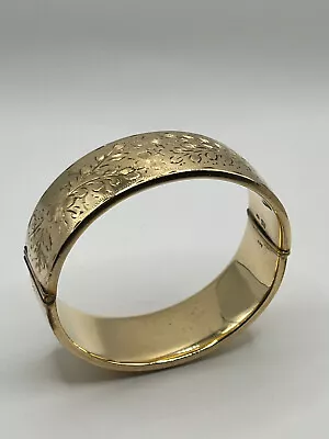 Vintage 1960s Rolled 9ct Gold Bangle R&W Mechanism (Patent 897224) Heavy 57g • £195