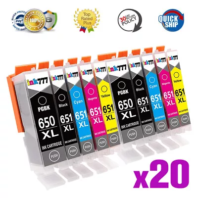 20pcs Ink Cartridges PGI650 XL CLI651 XL For Canon Pixma MG5660 MG6660 Printer • $25.86