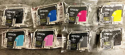 EPSON Stylus 2200 Genuine OEM NEW Ink Cartridge Set 8Lot T0341-T0348 Black Color • $119.95