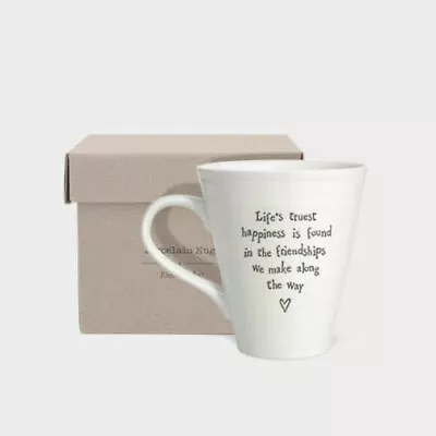 East Of India Life's Truest Happiness...Porcelain Mug Friendship Keepsake Gift  • £11.99