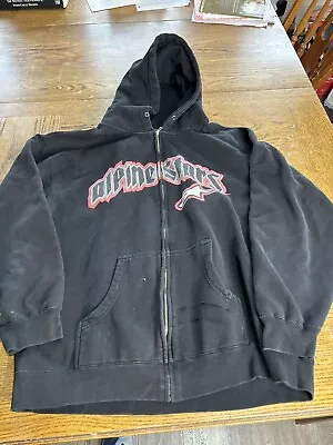 Vintage Alpinestars Hoodie Men’s L Black Sweatshirt Motocross Racing Zip Sweater • $20