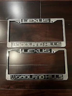 2 Woodland Hills CA Vista Lexus Dealership License Plate Metal Frame • $30