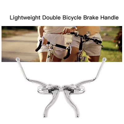   Double Brake Handle MTB Road Bike Cycling Brake Levers Y0F9 • $14.42