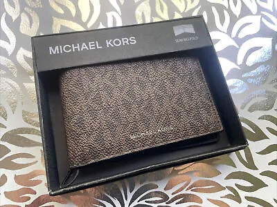 Michael Kors Men’s Wallet 86F1LMNF5B Brown Slim Billfold Gift Box MSRP $88 New • $49.99