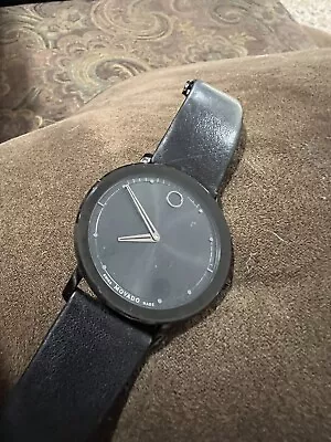 Movado Watch 111361265 New Battery Running Leather Strap C2 • $119.49