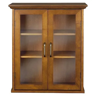 Avery Wall Cabinet Oil Oak Brown - Elegant Home Fashions • $35.99
