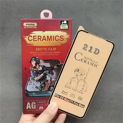 $9.95 • Buy Ceramic MATTE 21D Screen Protector For IPhone 13/12/X/XR/XS Max/11 Pro/12 Mini