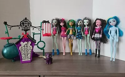 5 Monster High Dolls 2 Like Dolls Secret Creepers Pets Doghouse Pet Set/Lot • $34.95