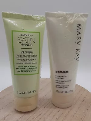 Lot Of 2 Mary Kay Satin Hands Nourishing Shea White Tea Citrus & Original 3oz  • $14.99