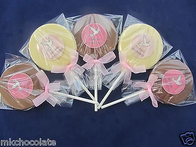 £6.25 • Buy Personalised Girls Christening/holy Communion Chocolate Lollipop/sweets/favours