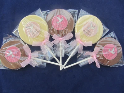 £5 • Buy Personalised Girls Christening/holy Communion Chocolate Lollipop/sweets/favours