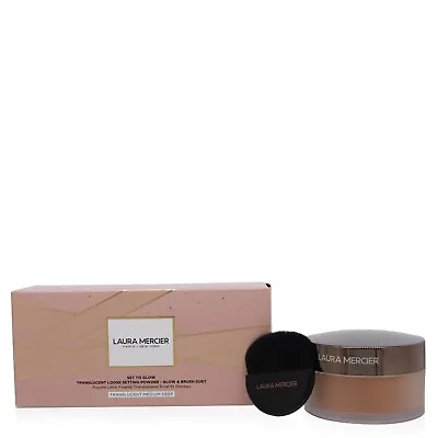 Laura Mercier/set To Glow Translucent Medium Deep Loose Powder & Brush Duet • $27.37