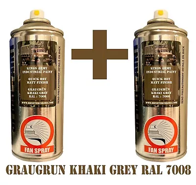 Graugrun Khaki Grey Army Spray Paint Military Vehicle paintballairsoftrc X2 • £23.75